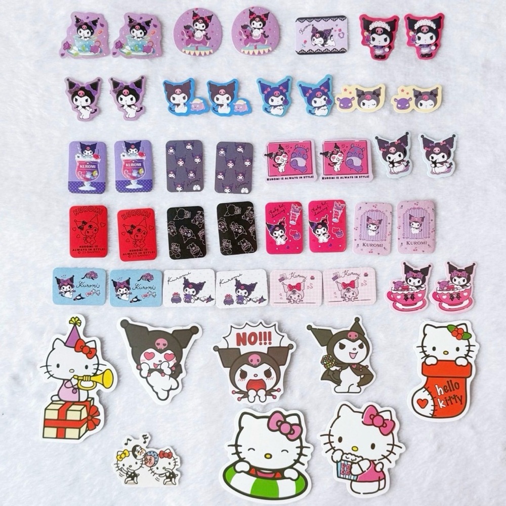 47 Pcs Sanrio Kuromi Hello Kitty Random Assortment Deco Stickers DIY Stationary